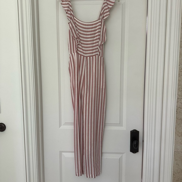 Striped Ruffle Jumpsuit - Picture 3 of 4